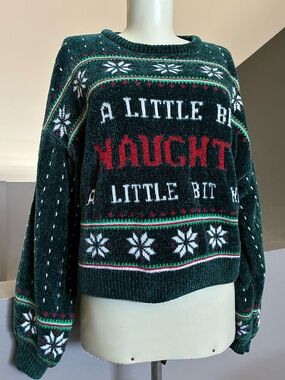 Holiday Ugly Sweater A Little Bit Naughty A Little Bit Nice Urban Heritage Med